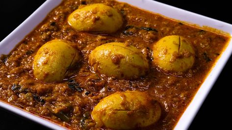 Egg Curry Recipe Egg Gravy Recipe, Recipe For Rice, Egg Gravy, Egg Curry Recipe, Boiled Egg Recipes, Egg Masala, Spicy Eggs, Boiled Chicken Breast, Egg Curry