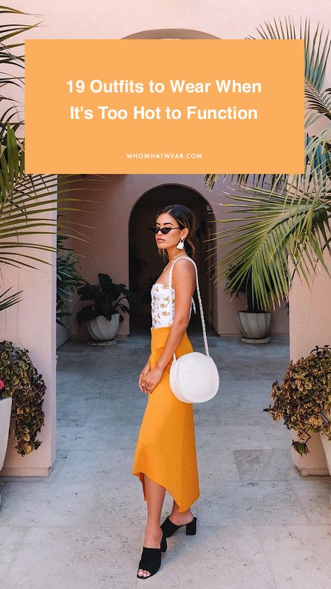 19 hot weather outfit ideas La Summer Outfits, Hot Outfit Ideas Summer, Outfit Ideas Hot Weather, Barbecue Outfit, Hot Day Outfit, Summer Day Outfits, Gno Outfit, Holiday Style Summer, Hot Weather Outfits