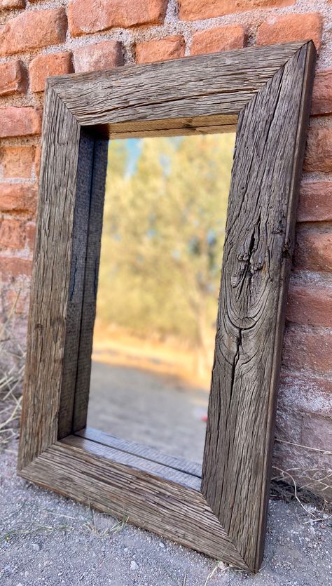 Excited to share this item from my #etsy shop: Large Wood Frame Mirror Rustic Bathroom Wall Decor, Reclaimed Wood Mirror Floor Length, Rustic Wall Decor Bedroom Mirror Floor Mirror Floor Length, Rustic Wall Decor Bedroom, Rustic Bathroom Wall Decor, Old Wood Projects, Wood Frame Mirror, Reclaimed Wood Mirror, Mirror Floor, Driftwood Mirror, Rustic Mirrors