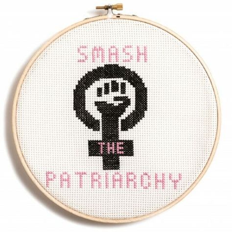 Punk Cross Stitch, Embroidery Tips And Tricks, Punk Embroidery, Subversive Cross Stitches, Feminist Embroidery, Embroidery Tips, Embroidery Hoop Wall Art, X Stitch, Funny Cross Stitch Patterns