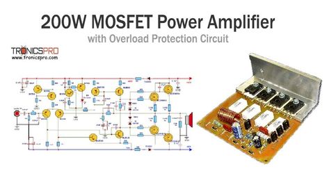 200W Mosfet Amplifier Circuit Diagram DIY Mosfet Amplifier Circuit, Power Amplifier Circuit Diagram, Amplifier Circuit Diagram, Electronics Projects For Beginners, Hifi Amplifier, Mini Amplifier, Diy Amplifier, Car Audio Amplifier, Subwoofer Amplifier