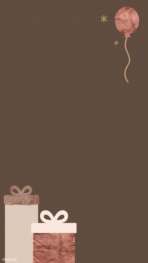 New Year gift boxes and balloon frame design on brown background mobile phone wallpaper | premium image by rawpixel.com / marinemynt Birthday Frames Design Aesthetic, Gift Background Design, Gift Wallpaper Backgrounds, Happy Birthday Background Aesthetic, Birthday Frames Design, Birthday Wallpaper Aesthetic, Gift Wallpaper, Gift Background, Happy Birthday Background