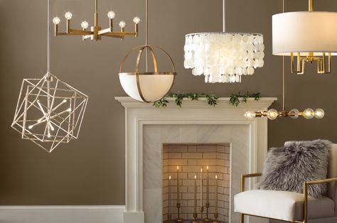 Gavin 6-Light Candle-Style Chandelier Geometric Pendant Light, Apartment Stuff, Coastal Room, 3 Light Chandelier, Candle Style Chandelier, Geometric Chandelier, Foyer Pendant, Globe Chandelier, Metal Chandelier