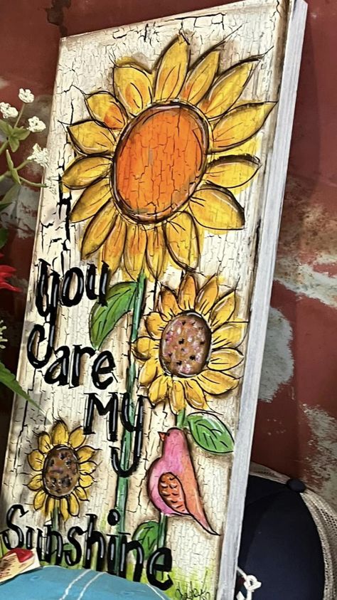 Sunflower Wooden Signs, Sunflower Porch Leaner, Porch Boards, Barn Wood Art, Plank Art, Garden Fence Art, Art Pole, Barn Wood Crafts, Fence Art