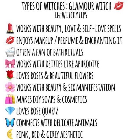 Glamour Witch, Glamour Spell, Spirituality Aesthetic, Types Of Witches, Types Of Witchcraft, Flower Words, Wiccan Witch, Hobbies To Try, Hobbies That Make Money