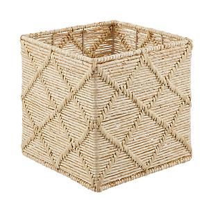 Trellis Maize Storage Cubes | The Container Store Weave Storage Bins, Bamboo Storage Cube, Nursery Cube Storage, Boho Cube Storage, Large Trellis, Cube Storage Baskets, Brothers Room, Small Sunroom, Small Trellis