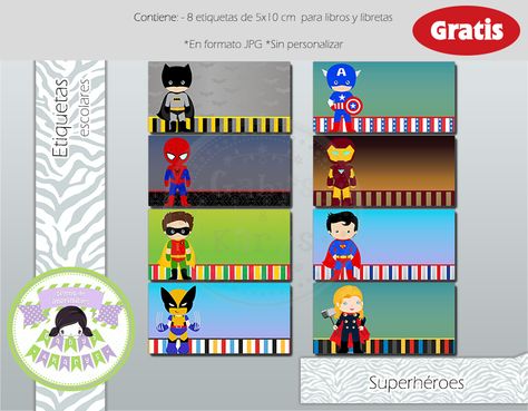 Gabys & Karys Designs: Etiquetas escolares de princesas y superhéroes GRATIS! Superhero Classroom, Christmas Trees For Kids, Superhero Names, Ocean Kids, Diy Christmas Tree Ornaments, Rainbow Birthday Party, Spider Girl, Crafts For Kids To Make, Related Images