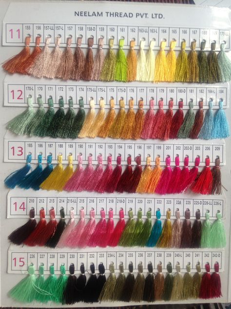 Thread swatch book Diy Swatch Book, Embroidery Thread Color Palette, Yarn Swatch Book, Thread Color Chart, All Colours Name, Colour Shade Card, Pear Body Shape Outfits, Color Knowledge, Swatch Book