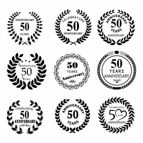 50 years anniversary laurel wreath design vectors stock in format for free download 2.16MB Olive Wreath, Disney 50th Anniversary, 50th Anniversary Party, 50 Years Anniversary, Wedding Clipart, 50th Wedding Anniversary, Stencil Crafts, Laurel Wreath, Stencil Diy