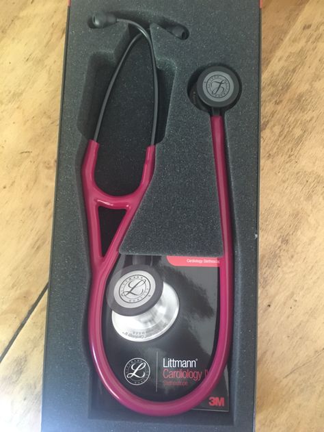 Raspberry Littmann Cardiology IV with Smoke Finish Littman Stethoscope, Medicine Motivation, Littmann Cardiology, Nurse Things, Nursing Goals, Nurse Gear, Med Vet, Medical School Motivation, Stethoscopes