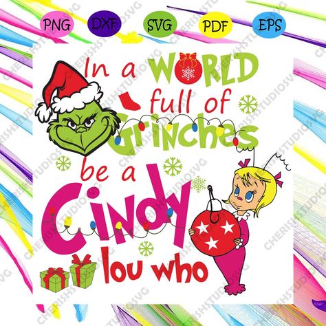 Cindy Lou Who Svg, Cindy Who, Spooky Svg, Cindy Lou Who, Christmas Plants, Cindy Lou, Pumpkin Svg, Svg Christmas, Halloween Svg