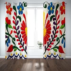 Mexican Curtains, Mexican Heart, Noisy Neighbors, Curtains Fabric, Privacy Curtains, Insulated Curtains, Stage Backdrop, Curtain Sizes, Heart Embroidery