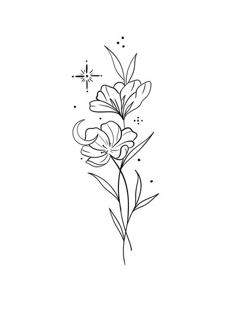 Stencil Flower Tattoo, Fine Line Flower Drawings, Shoulder Fine Line Tattoo, Plant Tattoo Stencil, Cool Fine Line Tattoos, Floral Outline Drawing, Fine Line Tattoo Flash, Fine Line Tattoo Flower, Fineline Flower Tattoo