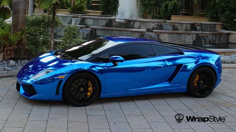 D72 - Lamborghini Gallardo Best Home Business, Blue Chrome, Chrome Cars, Lamborghini Cars, Nissan 370z, Blue Car, Best Luxury Cars, Lamborghini Gallardo, Car Wrap