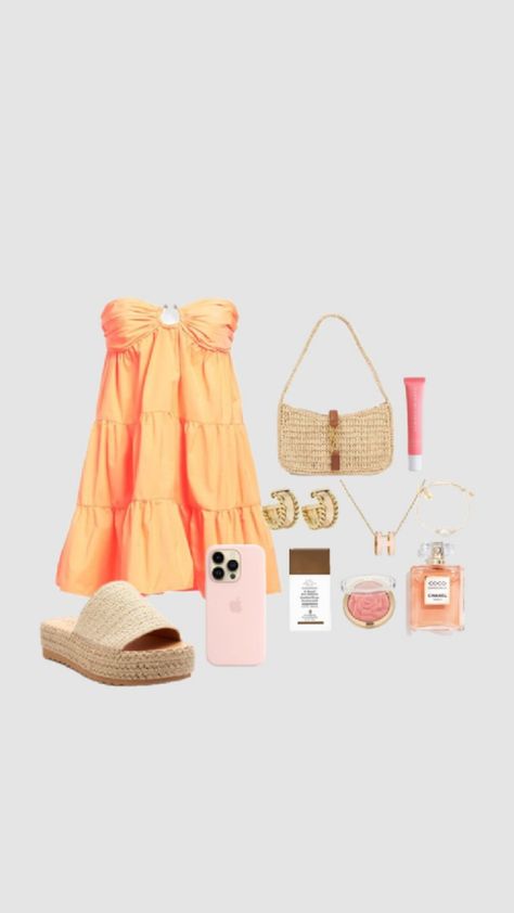 beach dat Preppy Spring, Vacation Outfits, Not Mine, Spring Outfit, Florida, Energy, Orange