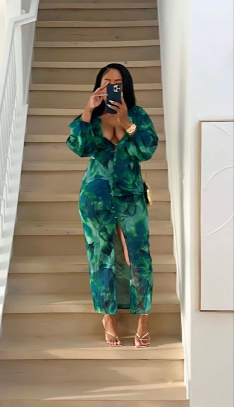 Arnell Armon, Black Success, Runaway The Label, The Don, Green Midi Dress, Maxi Dress Green, Black 7, Midi Length, Instagram Story