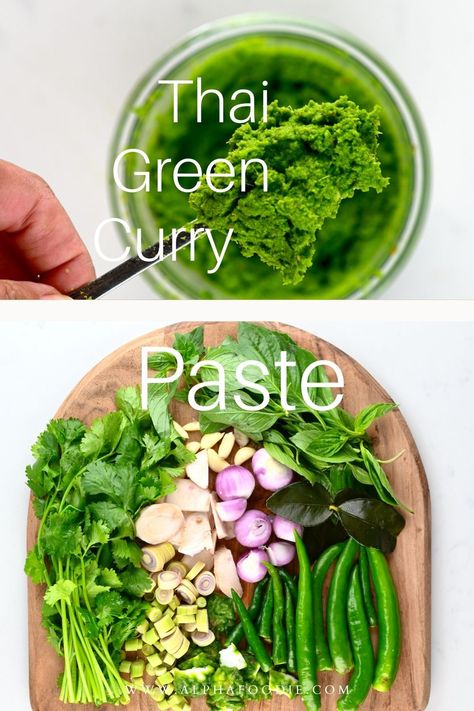 Homemade Green Curry Paste, Curry Paste Recipe Easy, Easy Thai Green Curry, Thai Green Curry Recipe, Green Curry Recipes, Thai Green Curry Paste, Thai Green Curry, Green Curry Paste, Paste Recipe