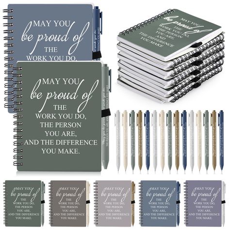 PRICES MAY VARY. Bulk Employee Gifts: you will receive a bulk employees appreciation gift, come with 30 pieces employee appreciation notebooks and 30 pieces black ink ballpoint pens, a personalized employee appreciation for your staff; And built in 50 pages of each mini journal notebook for employees, ideal for you to keep to do lists Inspirational Design: these inspiration notebooks are with exquisite design, printed with the inspirational sentences of [May you be proud of the work you do, the Last Day Gifts For Coworkers, Bulk Staff Christmas Gifts, Bulk Employee Christmas Gifts, Employee Gift Ideas Staff Appreciation, Christmas Gifts For Employees From Boss, Gift Ideas For Employees From Boss, Work Gifts Employee Appreciation, Cheap Christmas Gifts For Coworkers, Staff Gift Ideas