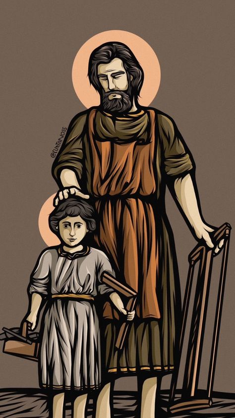 Christ Painting, Jesus Christ Painting, Sao Jose, Catholic Priest, Child Jesus, Catholic Art, St Joseph, Catholic Faith, All Saints