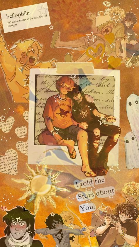 solangalo wallpaper! #solangelo #pjo #toa #tsats #nicodiangelo #willsolace #pjowallpaper #wallpaper #candyfoxwallpaper Solangelo Wallpaper, Pjo Wallpapers, Solangelo Fanart, Wallpaper For Phone, Will Solace, Sun And Stars, Greek Mythology, Percy Jackson, Phone Wallpaper