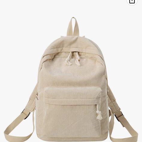 Straight Off Of Amazon Never Used,Doesn’t Fit My Laptop For School Corduroy Backpack, Beige Backpacks, Tas Bahu, Simple Backpack, Backpack For Teens, Bags For Teens, Student Bag, Beige Top, Cute Backpacks