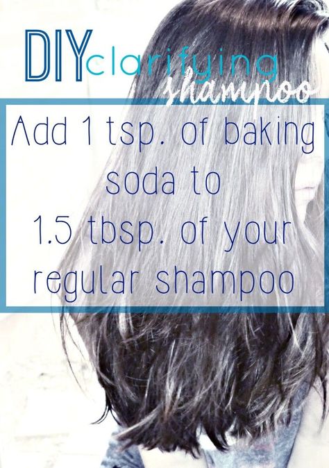 Clarifying Shampoo Diy, Diy Clarifying Shampoo, Moroccan Oil Shampoo, Diy Shampoo Recipe, Baking Soda Face Mask, Clarify Hair, Kat Diy, Baking Soda For Hair, Baking Soda Benefits