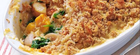 Vegetable crumble | Asda Good Living Canned Vegetable Recipes, Vegetable Crumble, Savoury Crumble, Asda Recipes, Clafoutis Recipes, Canned Butter, Cheesy Chicken, Meat Free, Vegetable Dishes