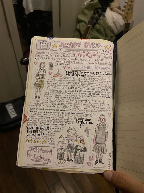 Hyperfixation Journal, Journal Opening Page, Movie Journal Ideas, Movie Sketchbook, Movie Journaling, Movie Journal, Journal Inspiration Writing, Happiness Journal, Bullet Journal Notes