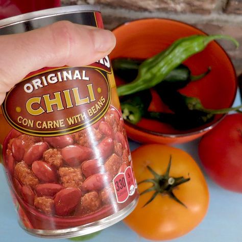 How to Make Canned Chili Better Baked Chicken Quarters, Canned Beef, Hormel Chili, How To Make Chili, Food Basics, Chicken Quarters, Bean Chili Recipe, Veggie Chili, Chile Recipes