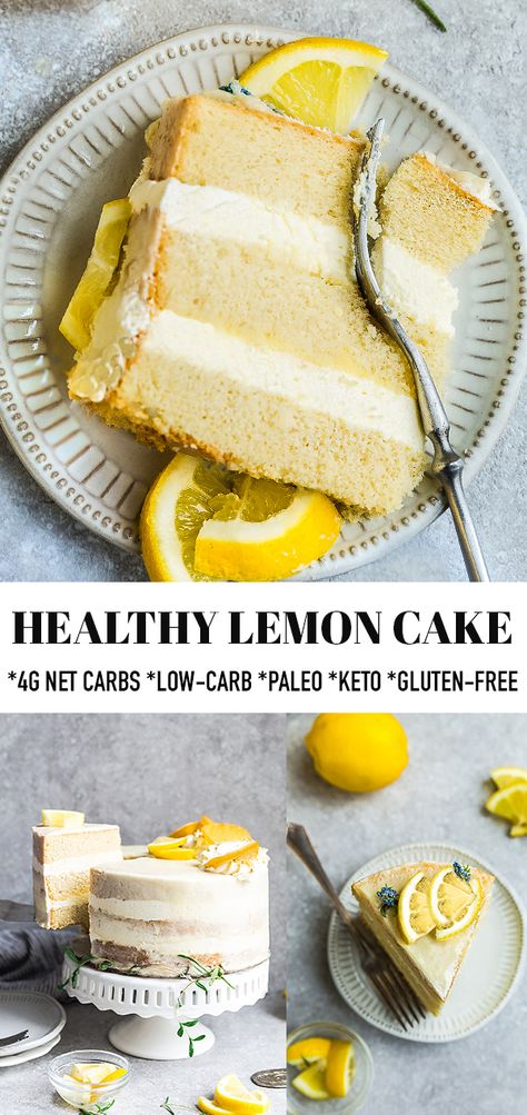 Keto Lemon Cake, Healthy Lemon Cake, Dessert List, Gluten Free Lemon Cake, Mouthwatering Desserts, Sallys Baking, Paleo Cake, Cheesecake Oreo, Fantastic Recipes