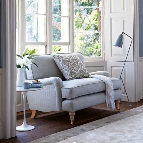 We've picked the best of this season's love seats, snugglers and small but perfectly formed sofas. All offer compact and super comfy options for bijou country living rooms Bay Window Seat Ideas, Bay Window Benches, Bay Window Living Room, Bay Window Seat, Living Tv, White Furniture, Home Design Decor, Lounge Room, Front Room