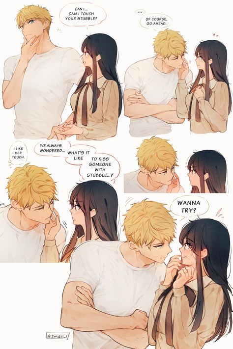 Ladybug Kiss, Blushing Anime, Anime Ideas, Cute Couple Comics, Couples Comics, Spy Family, Character References, Manga Couples, Romantic Manga