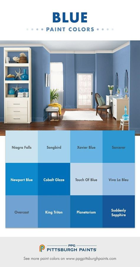 Pittsburgh Paint, Most Popular Paint Colors, Paint For Kitchen Walls, Kitchen Blue, Blue Ceilings, Popular Paint Colors, Wall Colour, تصميم للمنزل العصري, Blue Paint Colors