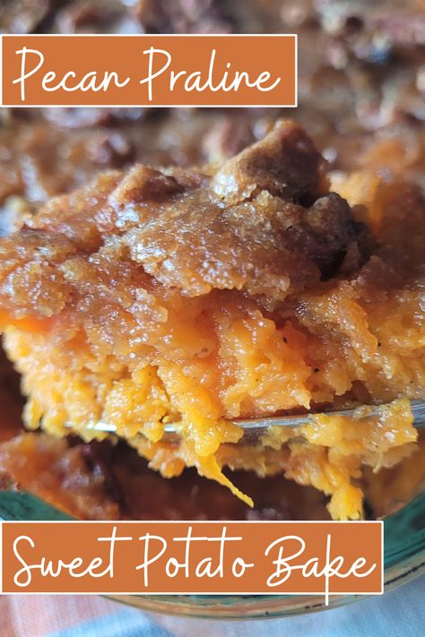 Pecan Praline Sweet Potato Bake — Chicken Soup with Dumplings Praline Sweet Potato Casserole, Chicken Soup With Dumplings, Sweet Potato Dumplings, Soup With Dumplings, Sweet Potato Bake, Sweet Potato Dishes, Praline Recipe, Sweet Potato Pecan, Sweet Potato Recipes Baked