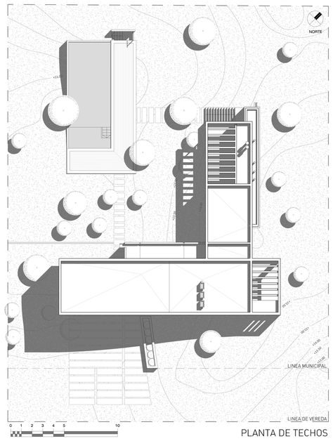 Roof Plan Architecture, Roof Plan Architecture Drawing, Plan Concept Architecture, Architecture Drawing Presentation, Asma Kat, Architecture Drawing Plan, Drawing Architecture, Eksterior Modern, Interior Architecture Drawing