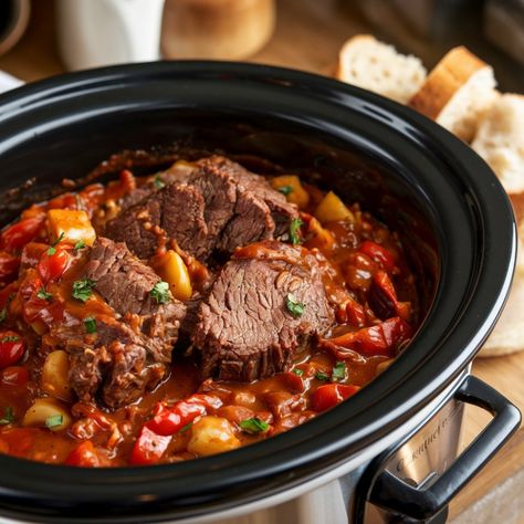 Slow Cooker Italian Beef Ragu Recipe - Amber's Kitchen Chronicles Italian Beef Ragu Recipe, Italian Beef Ragu, Slow Cooker Beef Ragu, Italian Beef Crockpot, Beef Ragu Recipe, Slow Cooker Italian, Slow Cooker Italian Beef, Beef Ragu, Ragu Recipe