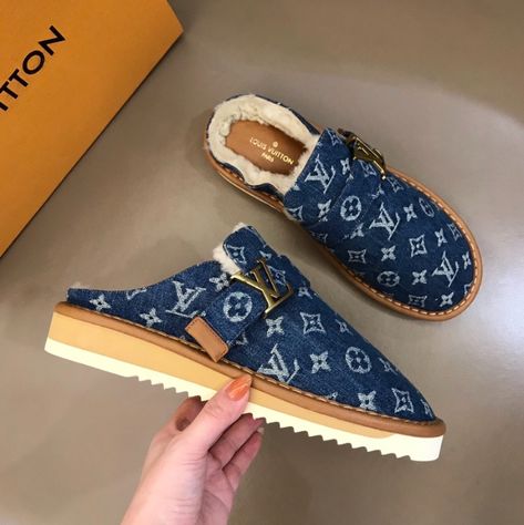 My new LV Slides in my etsy shop! Link in bio! Lv Slides, Louis Vuitton Slides, Louis Vuitton Collection, Cheap Boots, Lv Shoes, Lv Monogram, Louis Vuitton Men, Flat Espadrille, Boot Sandals