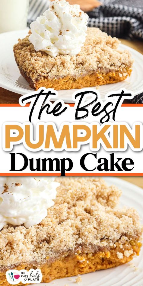 Pumpkin Pie Dump Cake, Easy Pumpkin Dump Cake, Cake Crumble, Creamy Pumpkin Pie, Pumpkin Dump Cake Recipe, Pumpkin Dump, Pumpkin Crunch, Dump Cake Pumpkin, Pumpkin Pudding