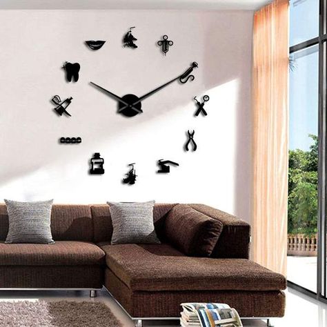 Dachshund Wall Art, Giant Wall Clock, Giant Clock, Wall Clock Sticker, Small Wall Clock, Big Clock, 3d Wall Clock, Diy Wand, Diy Wall Clock