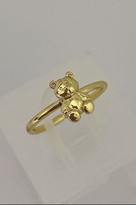 Teddy Bear Ring, 24K Gold Plated, Brass, Adjustable, Fashion Jewelry, Gift For Her, For Women, Minimalist Ring, Best Friend Gift, Style Ring Teddy Bear Ring, Bear Ring, Minimalist Ring, Best Friend Gift, Gift Ring, Minimalist Rings, Ring Jewelry, Jewelry Gift, Statement Rings