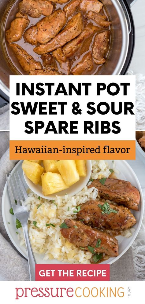 Sweet Sour Spare Ribs Instant Pot, Country Style Ribs Instant Pot, Spare Ribs Instant Pot, Ribs Instant Pot Recipe, Country Style Spare Ribs, Sweet And Sour Spare Ribs, Sweet And Sour Spareribs, Ribs Instant Pot, Pork Short Ribs