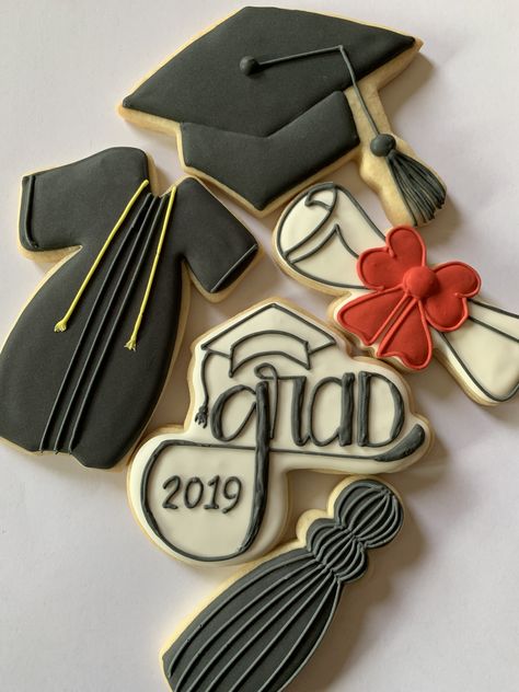 Graduation Party Desserts, Graduation Treats, Graduation Desserts, Graduation Party Diy, Cookie Business, Graduation Cookies, Sugar Cookie Designs, Fall Cookies, Cookie Frosting