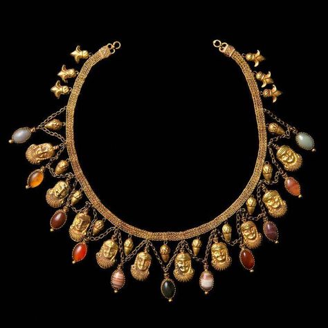 Ancient Chinese Jewelry Archaeological taste necklace from the XIX century Ancient Chinese Jewelry, Etruscan Jewelry, Ancient Jewels, Roman Jewelry, Ancient Jewellery, Chinese Jewelry, Historical Jewellery, Medieval Jewelry, Ancient Jewelry