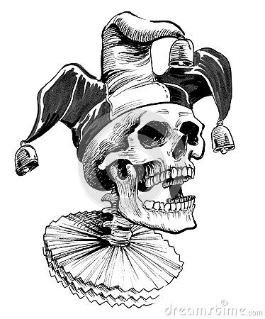 Creepy Jester, Gambar Halloween, Jester Skull, Jester Tattoo, Badass Drawings, Horror Drawing, Jester Hat, Skull Art Drawing, Theme Tattoo