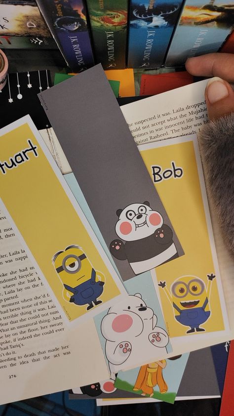 We Bear Bears Bookmark, Panda Bookmark, We Bear Bears, Handmade Bookmarks Diy, Bear Bears, Bear Panda, Ice Bear, Creative Bookmarks, Bookmark Craft