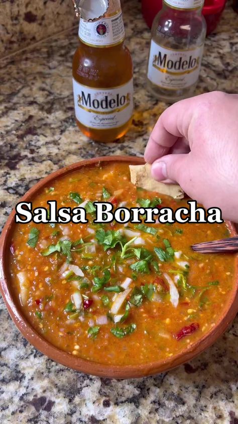 Hot Salsa Recipes, Authentic Mexican Salsa Recipe, Salsa Borracha, Authentic Mexican Salsa, Mexican Salsa Recipes, Easy Salsa Recipe, Recipe Tiktok, Homemade Salsa Recipe, Mexican Salsa