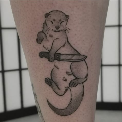 Ferret Tattoo, Otter Tattoo, Cap Tattoo, Rat Tattoo, Flash Tats, Tattoos 2023, Danger Noodle, Nice Tattoos, Party Tattoos