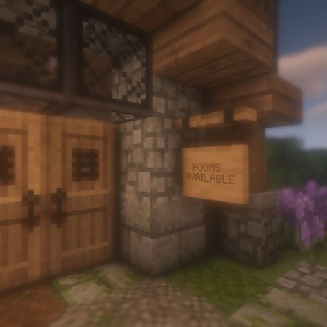 The inn in my minecraft survival world! I was using the mod "Minecraft comes alive" so the inn helped to attract new people to my village! #minecraft #mizunos16craft #aesthetic #cottagecore #minecraftcottagecore #minecraftcottage #minecrafthouse #minecraftbuilds #bslshaders #minecraftaesthetic Minecraft Inn, Minecraft Survival World, Village Minecraft, Aesthetic Minecraft Builds, Cottagecore Minecraft, Minecraft Cottage, Minecraft Survival, Aesthetic Cottagecore, The Mod