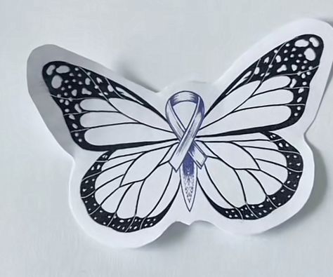 Tattoos For Dv Survivors, Domestic Volience Tattoo Small, Domestic Vilonce Survivor Tattoos, Butterfly Ribbon Tattoo, Dv Survivor Tattoo, Domestic Survivor Tattoo, Survivor Tattoos, Survivor Tattoo, Butterfly Ribbon