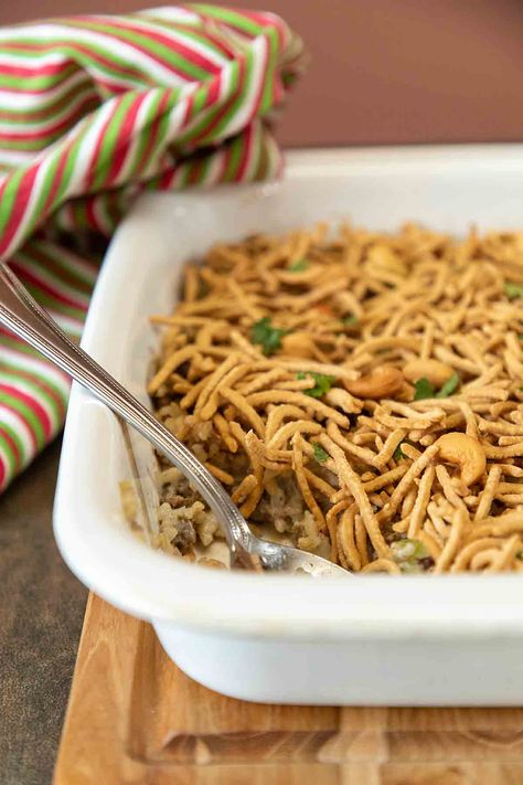 Chow Mein, Hamburger Rice Hotdish (Casserole) – Art of Natural Living Hamburger Chow Mein, Hamburger Rice Hotdish, Rice Hotdish, Hamburger Rice Casserole, Lasagna With Cottage Cheese, Hamburger Rice, Carrot Raisin Salad, Broccoli Salad Bacon, Corned Beef Recipes